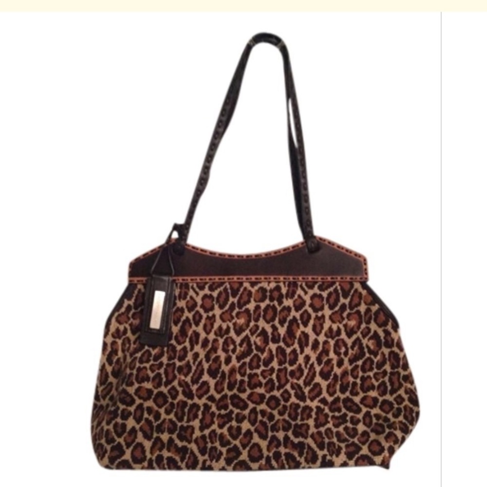 Antonio Melani Leopard Embroidered Bag